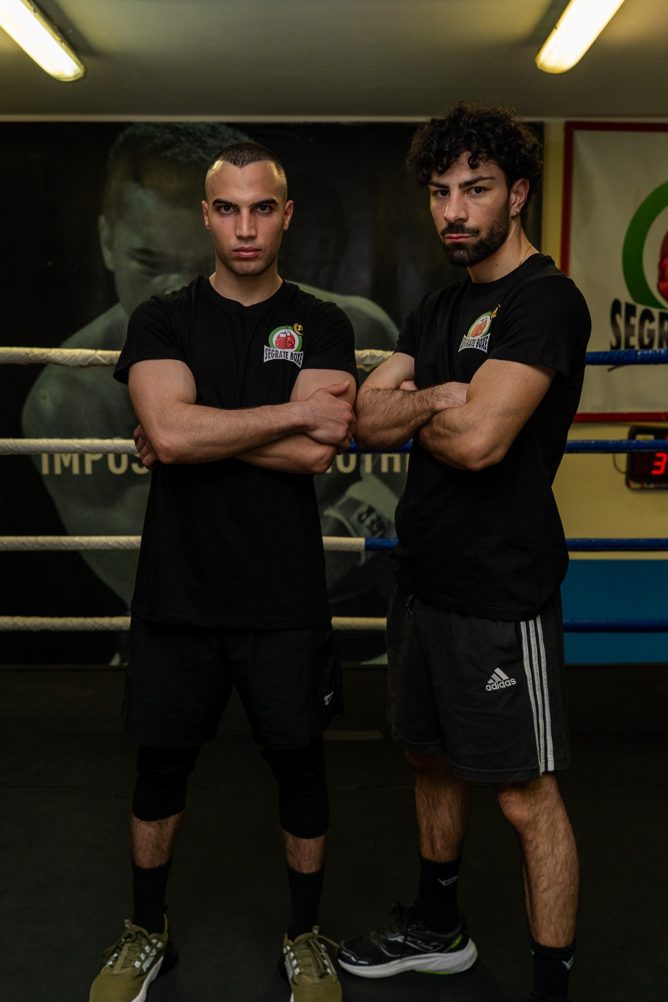 Due pugili professionisti di Segrate Boxe sul ring